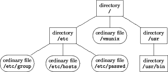 \begin{figure}\begin{center}
\xymatrix{ & & *++[F-]\txt{directory\\ \url{/}}\ar@...
...etc/passwd}} & *++[F-]\txt{directory\\ \url{/usr/bin}}
}\end{center}\end{figure}